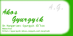 akos gyurgyik business card